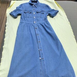 Size large button down Denim / Jean dress Large